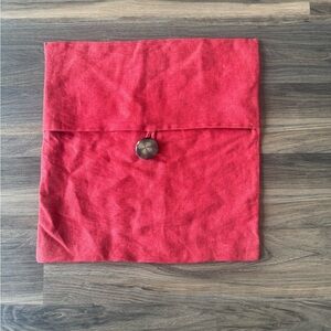 Pottery Barn Red rust Linen pillow cover 18 x 18